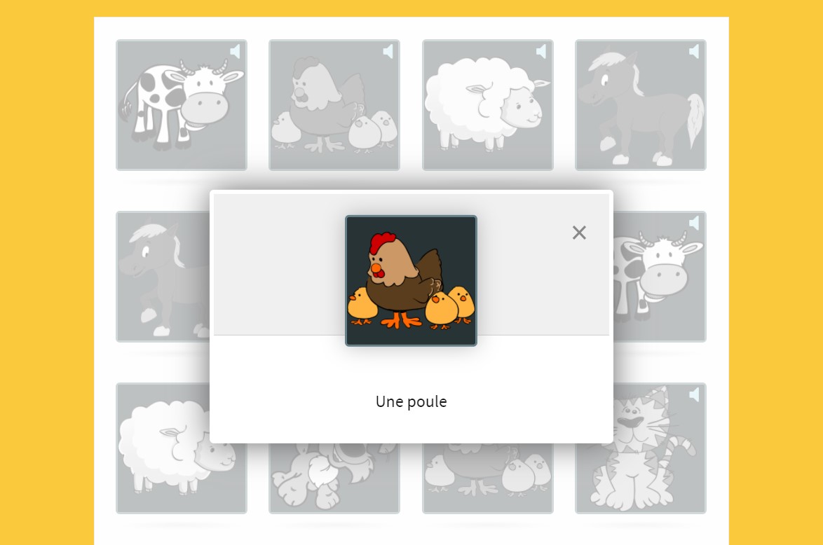 aansluiten kam magneet Online memory-spel: Dieren in het Frans | Bonjour! Ça va?!